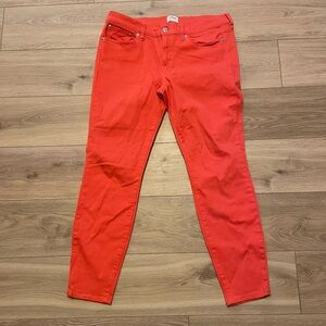 J.crew Bright Cerise Toothpick Jeans size 31